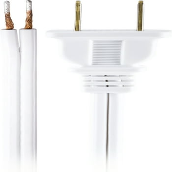 Hyper Tough Replacement Cord for Lamps, Molded Plug, 8ft, White  52209