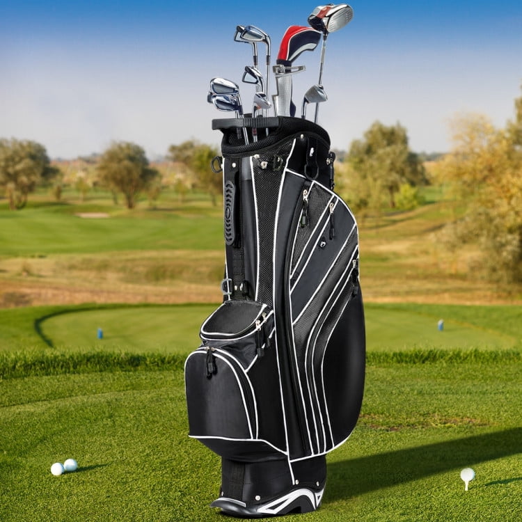 Golf Stand Cart Bag with 6Way Divider Carry Pockets