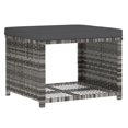 thumbnail image 5 of vidaXL 4 Piece Garden Dining Set with Cushions Grey Poly Rattan, 5 of 5