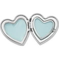 thumbnail image 5 of Sterling Silver Rh-Plated Satin/Polish Diamond 4 Photo Family Heart Locket (23.7 X 23.7) Made In Hong Kong qls510, 5 of 5