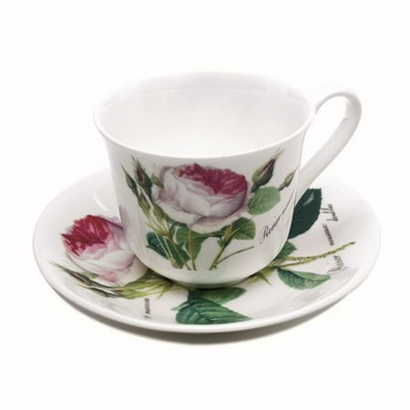 Rose Teacup Set - Roy Kirkham Teacup and Saucer (230 ml) Set of 2 - Redoute Rose