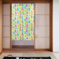 thumbnail image 2 of Door Curtain 34x56in Two Pieces Of Uniform Is Not Easy To Wrinkle The Room Shade And Dustproof For The Wall On The Door Or Window Cancer Awareness Ribbon Pattern - Neon Vibrance, 2 of 5