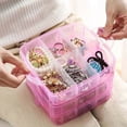 thumbnail image 3 of 3 Layer Clear Plastic Jewelry Bead Storage Box Container Organizer Case Craft, 3 of 8