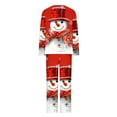 thumbnail image 5 of Womens Christmas Pajama Sets Fashion Printed Round Neck Long Sleeve Elastic Waist Pants Soft Lounge Sleepwear Set Red L, 5 of 6