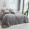 thumbnail image 7 of Lady Ann Gray Comforter Queen Set,Stone-Washed Lightweight Extra Soft Warm Pom Pom Fringe Bedding Comforter Set,Vintage Boho Bohemian Bedding Super Soft Microfiber Inner Fill, 7 of 7