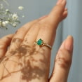 thumbnail image 5 of Rosec Jewels Natural Emerald Diamond Engagement Ring - Celtic Knot Ring (0.8 Ct, Marquise Emerald, AAA Quality) - with Jewelry Box, 14K Yellow Gold, US 12.50, 5 of 7
