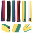 thumbnail image 4 of Karate Belts Cotton Assorted Color Martial Artists Training 6Pcs 87X1.6X0.2In, 4 of 9
