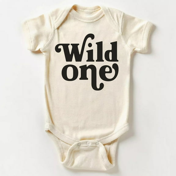 Wild One First Birthday Baby Bodysuit Cute Baby Onesie, Baby Bodysuit Lat 4424 Cute Baby Onesie, BABY BODYSUIT LAT 4424