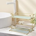 thumbnail image 4 of Estante de almacenamiento de encimera de estilo nórdico, especiero de cocina, baño de metal de 2 capas EstiloC, 4 of 6