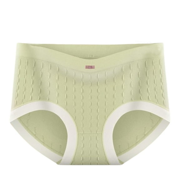 Scyoekwg Womens Underwear Stretchy Comfort Hipster Panties Mid Waisted Underwear Butt Lifting Ladies Underpants Patchwork Briefs(Green,Free Size)