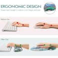 thumbnail image 3 of shiyou-Keyboard Wrist Rest, Ergonomic Mouse Pad Wrist Support, Memory Foam Wrist Rest, Anti-Slip Base, Mousepad with Coaster for Computer Keyboard Office Home, Green Plant Flowers, 3 of 4