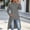 Gray women hooded sweatshirt oversized a1, variant on Women Hooded Asymmetric Curved Hem Drop Shoulder Pullover Tops Fall Winter Casual Loose Fit Long Sleeve Oversized Sweatshirt Cozy Outerwear, Black 2XL