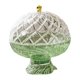 thumbnail image 4 of Plato frutero elegante y elevado para decoración de mesa, bombonera europea con drenaje. Verde transparente, 4 of 9
