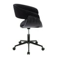 thumbnail image 4 of LumiSource Black Metal, Black Wood, Black Velvet Vintage Mod Office Chair, 4 of 6