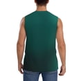 thumbnail image 4 of Fuzoiu Dark teal green Print Men's Sleeveless T-shirt,Sleeveless Tee Shirts,Quick-Dry Athletic Tank Top for Gym, Running, Sports & Outdoor Activities-Large, 4 of 7
