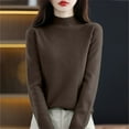thumbnail image 6 of Aoiroe Oversize Sweater Dress Thick Sweaters for Women Long Sleeve Casual Fall Winter Knit Pullover Mockneck Sweater Sweaters for Women Lightweight Base Layer Shirts ﻿ Women Fall Clothes XL, 6 of 9