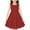 Wine, variant on Xihbxyly Summer Dress for Girls Print Sleeveless Casual Tank Dresses Summer Round Neck Cute Sundress Party Sundress