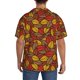 thumbnail image 3 of Fotbe Fall Leaves Camisa Estampada de Manga Corta para Hombre, Casual de Verano, Estilo Playero, Sin Arrugas-Small, 3 of 5