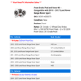 thumbnail image 2 of Front Brake Pad and Rotor Kit - Compatible with 2010 - 2017 Land Rover Range Rover Sport 2011 2012 2013 2014 2015 2016, 2 of 2