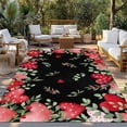 thumbnail image 2 of Valentines Love Heart Outdoor Rug for Patio/Deck/Porch, Non-Slip Large Area Rug 4 x 6 Ft, Eucalyptus Red Love Heart Black Indoor Outdoor Rugs Washable Area Rugs, Reversible Camping Rug Carpet Runner, 2 of 8