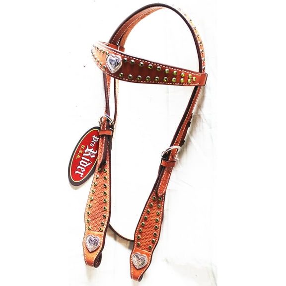Horse Tack Bridle Western Leather Headstall 9204HBCO231