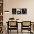 thumbnail image 3 of Hieng Black and Red Wine Canvas Wall Art Glasses of Wine Goblet Picture Prints Artwork for Kitchen Dining Room Restaurant Wall Decor(only canvas), 3 of 6