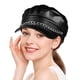 thumbnail image 1 of Gorra Newsboy con cadena, sombrero Bakerboy, boina con visera, Paperboy Bakerboy, estilo pescador, violinista, taxista, capitán, sombrero marinero, negro, 1 of 6