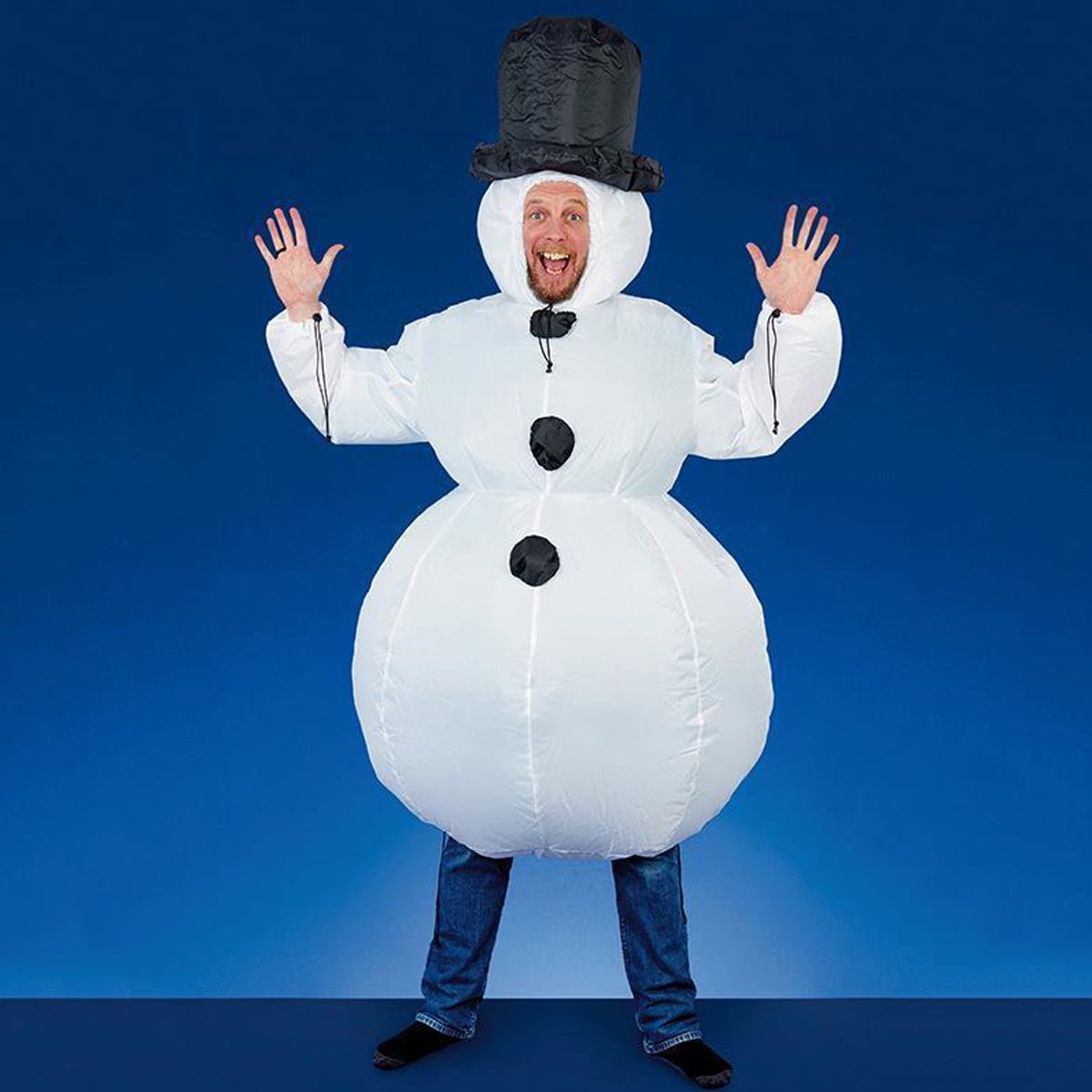 Adult Inflatable Snowman Costume Halloween Christmas Party Clothing Fancy  Dress