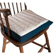 Forever Comfy Liquid Gel & High Density Foam Orthopedic Gel Cushion, 18.5" x 15" x 3.5", White/Blue