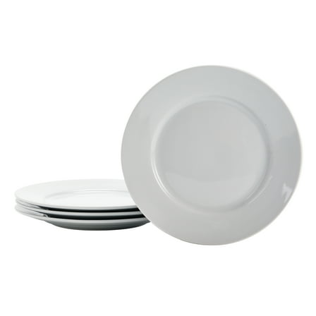 Bico White Porcelain Ceramic Salad Plates, 9.25 inch, Set of 4, for Salad, Appetizer, Microwave & Dishwasher Safe