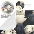 thumbnail image 2 of Sheep White Black Dish Drying Mat Dish Drainer Rack Mats Water Absorbent Non-Slip Easy Clean Heat Resistant for Kitchen Counter, 2 of 8