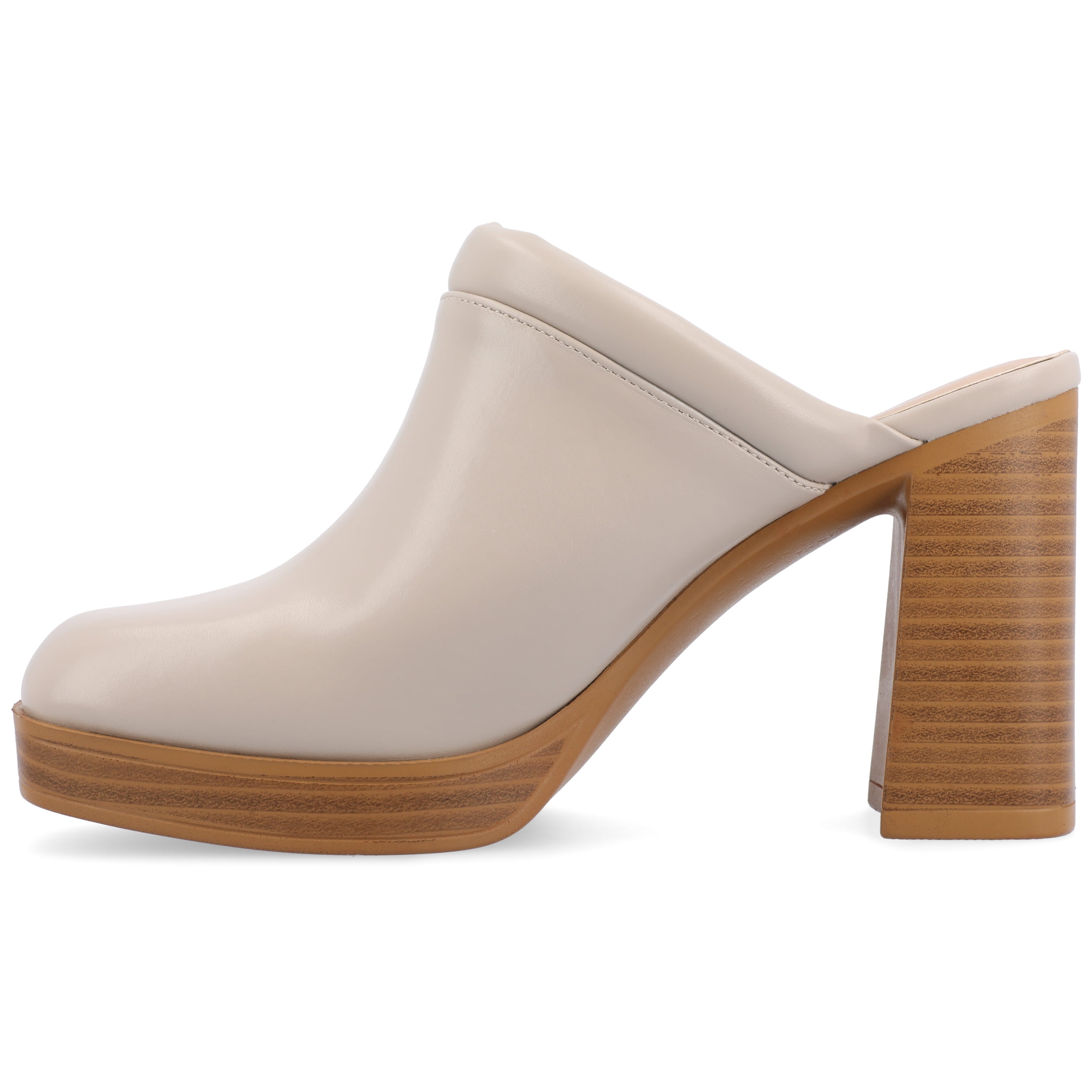 Journee Womens Izara Slip On Platform Mule Pumps