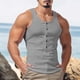 thumbnail image 1 of pstuiky Camisetas sin mangas, Chaleco informal de verano para hombre, transpirable, sin mangas, con botones Tops elegantes para mujer s, 1 of 7