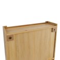 thumbnail image 6 of GZXS Double-Door Wall Mounted Wooden Cabinet with Fluted Glass Doors, Removable Shelves, and Towel Bar, Home Storage Organizer for Bathroom/Dining Room (Natural), 6 of 7
