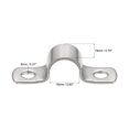 thumbnail image 2 of Uxcell 16mm(0.6") 304 Stainless Steel 2 Holes Rigid Pipe Strap Tension Tube Clamp 2 Pack, 2 of 5