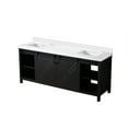 thumbnail image 4 of Marsyas 80 in W x 22 in D Brown Double Bath Vanity and Cultured Marble Countertop, 4 of 6