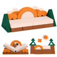 thumbnail image 1 of Sofá infantil modular Erament de 18 piezas con temática de jungla, 1 of 7