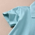 thumbnail image 5 of Maqroz Boys Short Sleeve Shirts Collared Tops Kids Casual Tees Front Button Placket Chest Pocket Athletic Golf Tennis Clothing Everyday Playwear Size 1-15 Years, 5 of 7