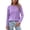 a-242Purple44, variant on Womens Solid Color Crew Neck Long Sleeve Relaxed Fit Slub Knit Soft Stretchy TShirt For Casual Daily Wear Soft Top