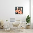 thumbnail image 2 of Stupell Industries Tropical Pop Pink Lilies Dark Neutral Floral Branches Botanical & Floral Painting Gray Framed Art Print Wall Art, 24 x 24, 2 of 7