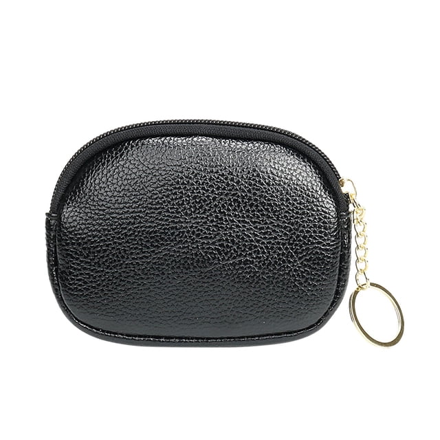 Fashion Women Artificial Leather Solid Color Zipper Key Bag Envelope Bag Handbag Change Wallet