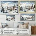 thumbnail image 5 of Designart "Frosty Holiday Village Delight II" Extra Large Landscapes Framed Wall Art - Traditional White Winter Landscape Living Room Framed Canvas Art, 5 of 7