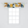 thumbnail image 2 of Retro Window Valance, Grunge Pattern Quarter Circles Illustration in Geometric Style Art, Curtain Valance for Kitchen Bedroom with Rod Pocket, 54" X 18", Dark Yellow Orange and Blue, by Ambesonne, 2 of 2