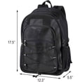 thumbnail image 3 of Kiddopark Unisex Transparent Heavy Duty Mesh Backpack, Black, 3 of 6