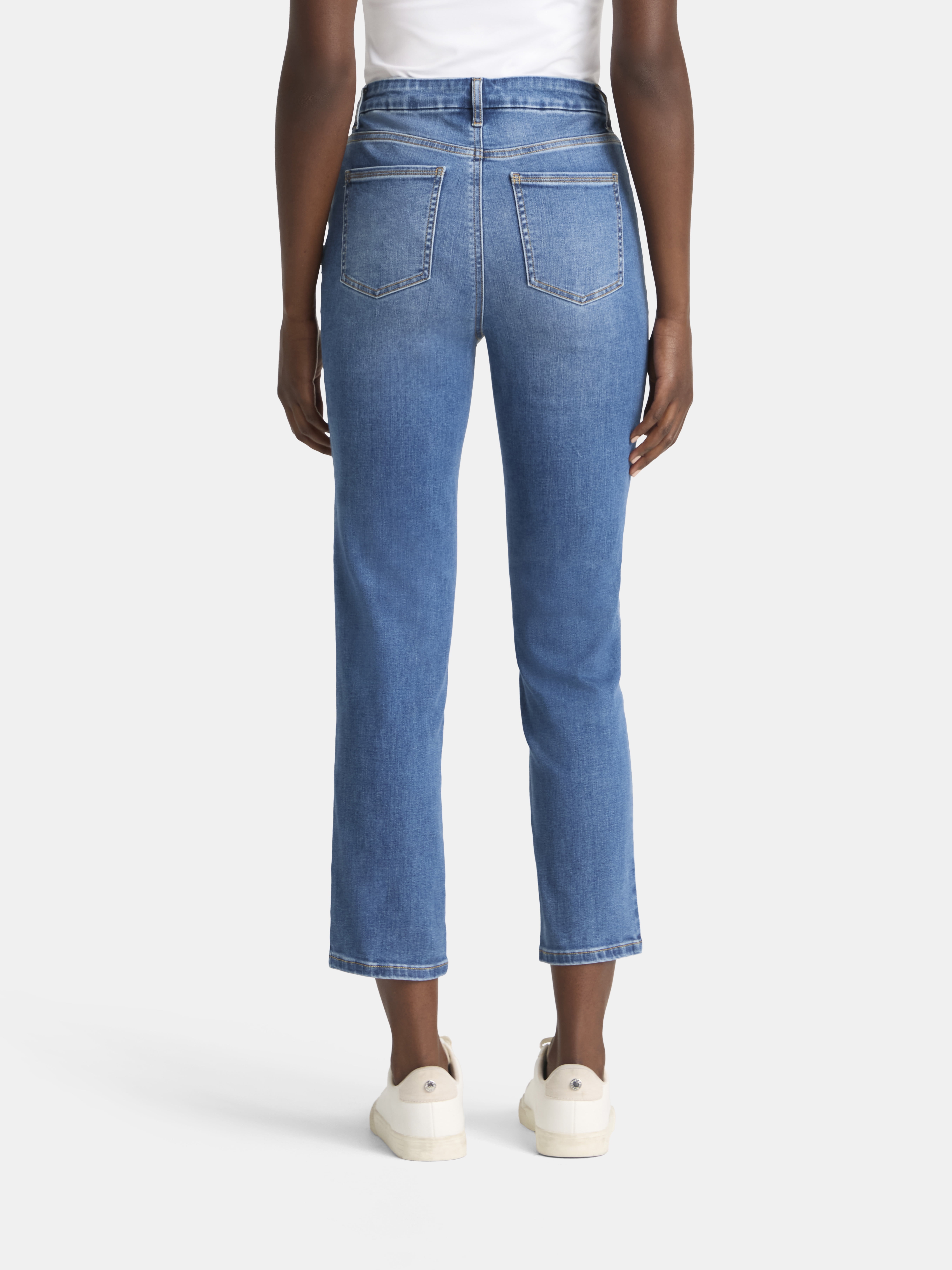 Time and Tru Women's High Rise Straight Leg Denim Jegging, 27.5" Inseam, Sizes XS-XXXL