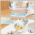 thumbnail image 4 of Stand Mixer with Auto Rotating Bowl, 4.8QT Tilt-Head Electric Food Mixer, 5-Speed Kitchen Appliance with Beaters & Dough Hooks for Daily Baking, White, 4 of 7