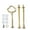 Gold*1, variant on 1 Sets of 3 Tier Cake Plate Stand Handle Hardware, Cake Fruit Food Plate Stand Handle Fitting Hardware Rod Holder - Vintage Sunflower+Crown Fittings(Golden)