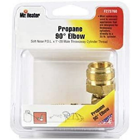 Mr. Heater Male 90 Elbow Propane Fitting POL - Elbow Fitting - Multicolor