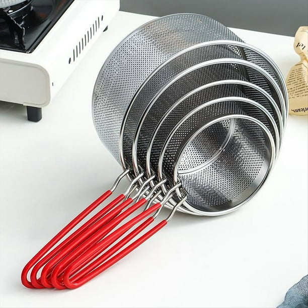 Cesta para Freír, Cesta de para Freír, Colador para Cocinar Fideos, Cesta para Freír, Sartén, Sartén para Aceite, Filtro para Ollas Picantes