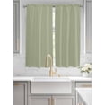 thumbnail image 3 of Sage Green Living Room Curtains 72 Inches length, Farmhouse Solid Green Color Modern Art Window Treatment Curtain Drapes, Light Filtering Drapes for Bedroom Laundry Room, 52"x72", 2 Panels, 3 of 7